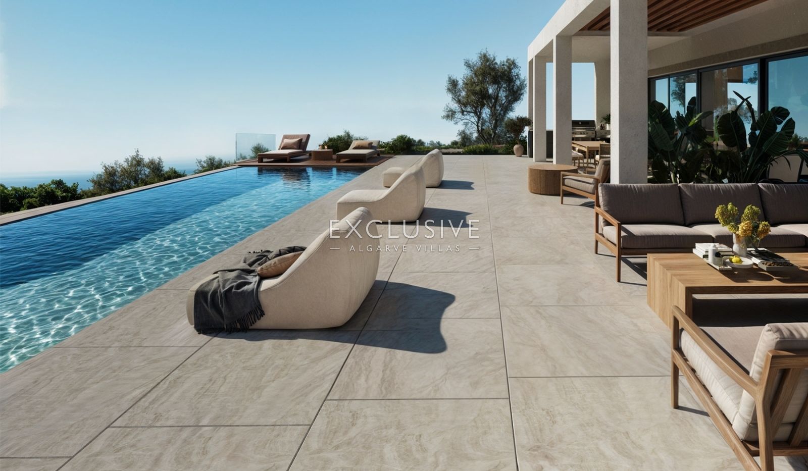 Neubau Villa mit 3 Schlafzimmern, Pool und Küstenblick in der Nähe von Loule, Algarve