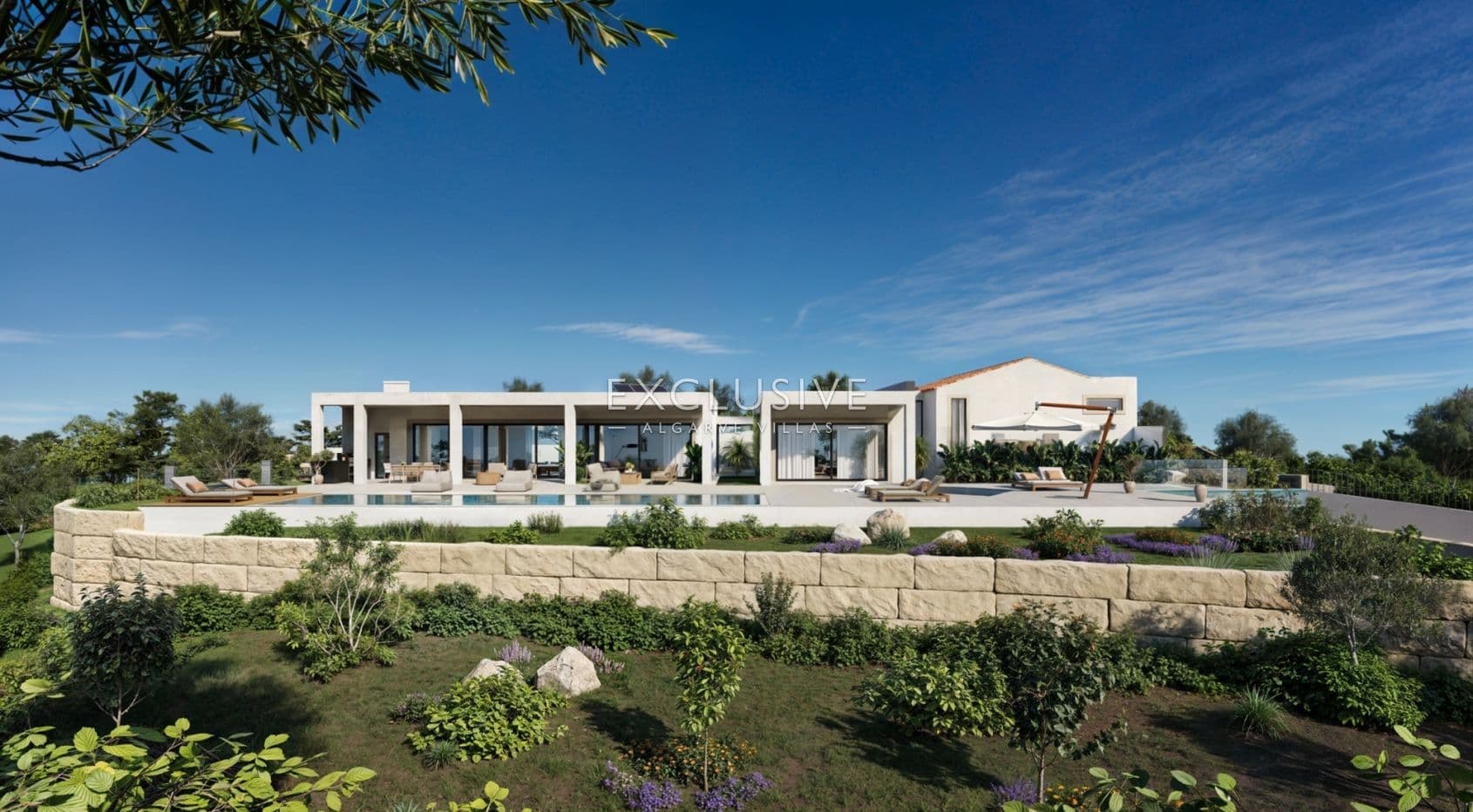 Neubau Villa mit 3 Schlafzimmern, Pool und Küstenblick in der Nähe von Loule, Algarve-1