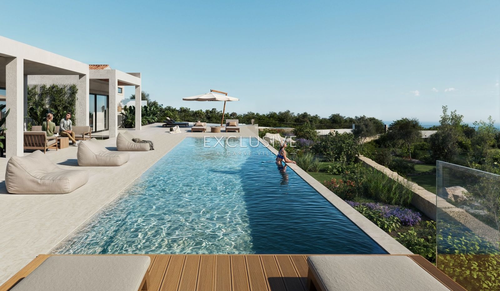 Neubau Villa mit 3 Schlafzimmern, Pool und Küstenblick in der Nähe von Loule, Algarve