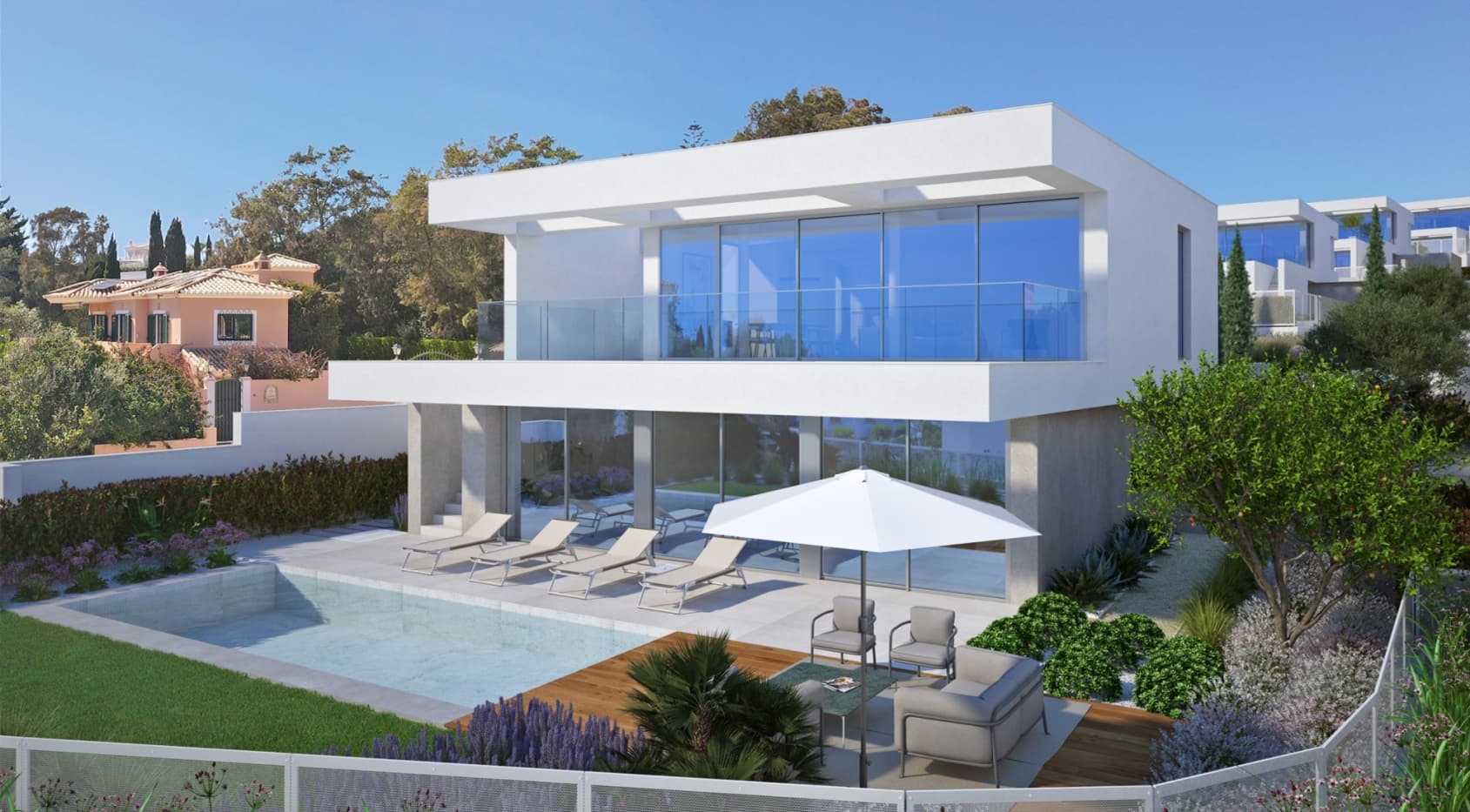 Exklusive Villa mit Meerblick in einer geschlossenen Wohnanlage in Monte Lemos, Praia-2
