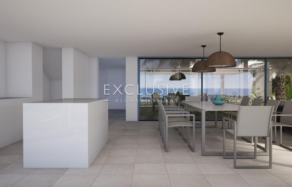 Panoramagrundstück mit Meerblick und genehmigtem zeitgenössischem Projekt Westalgarve