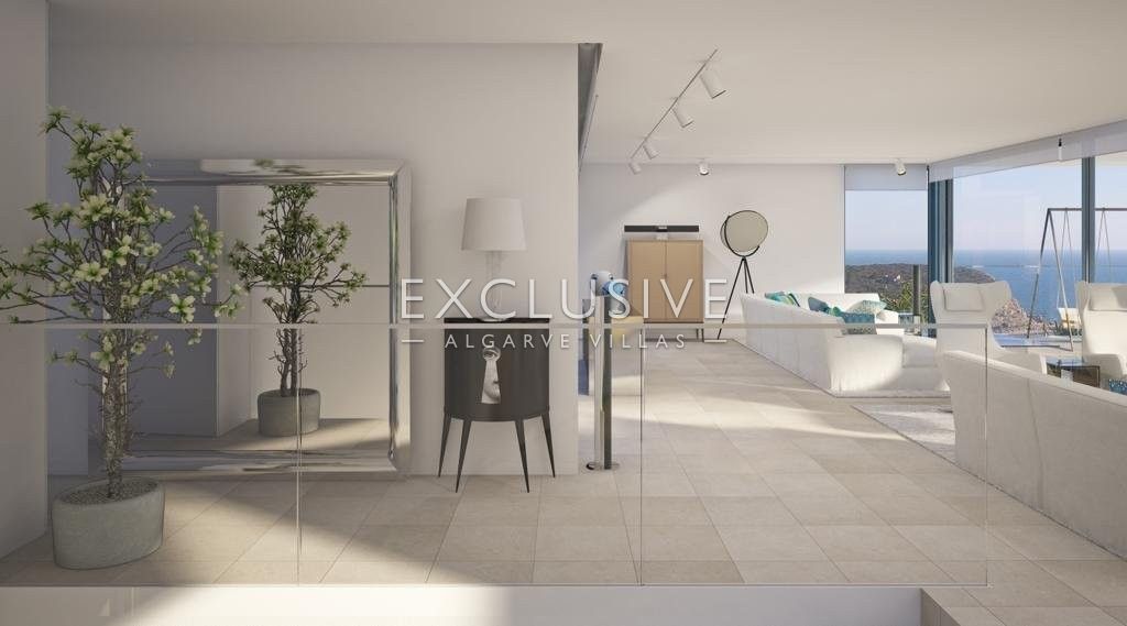 Panoramagrundstück mit Meerblick und genehmigtem zeitgenössischem Projekt Westalgarve