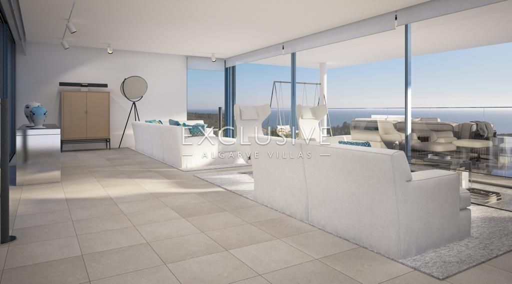 Panoramagrundstück mit Meerblick und genehmigtem zeitgenössischem Projekt Westalgarve