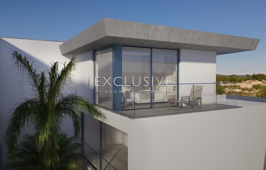 Panoramagrundstück mit Meerblick und genehmigtem zeitgenössischem Projekt Westalgarve