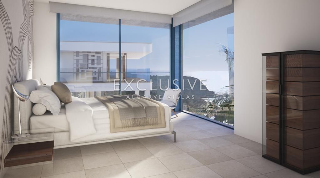 Panoramagrundstück mit Meerblick und genehmigtem zeitgenössischem Projekt Westalgarve