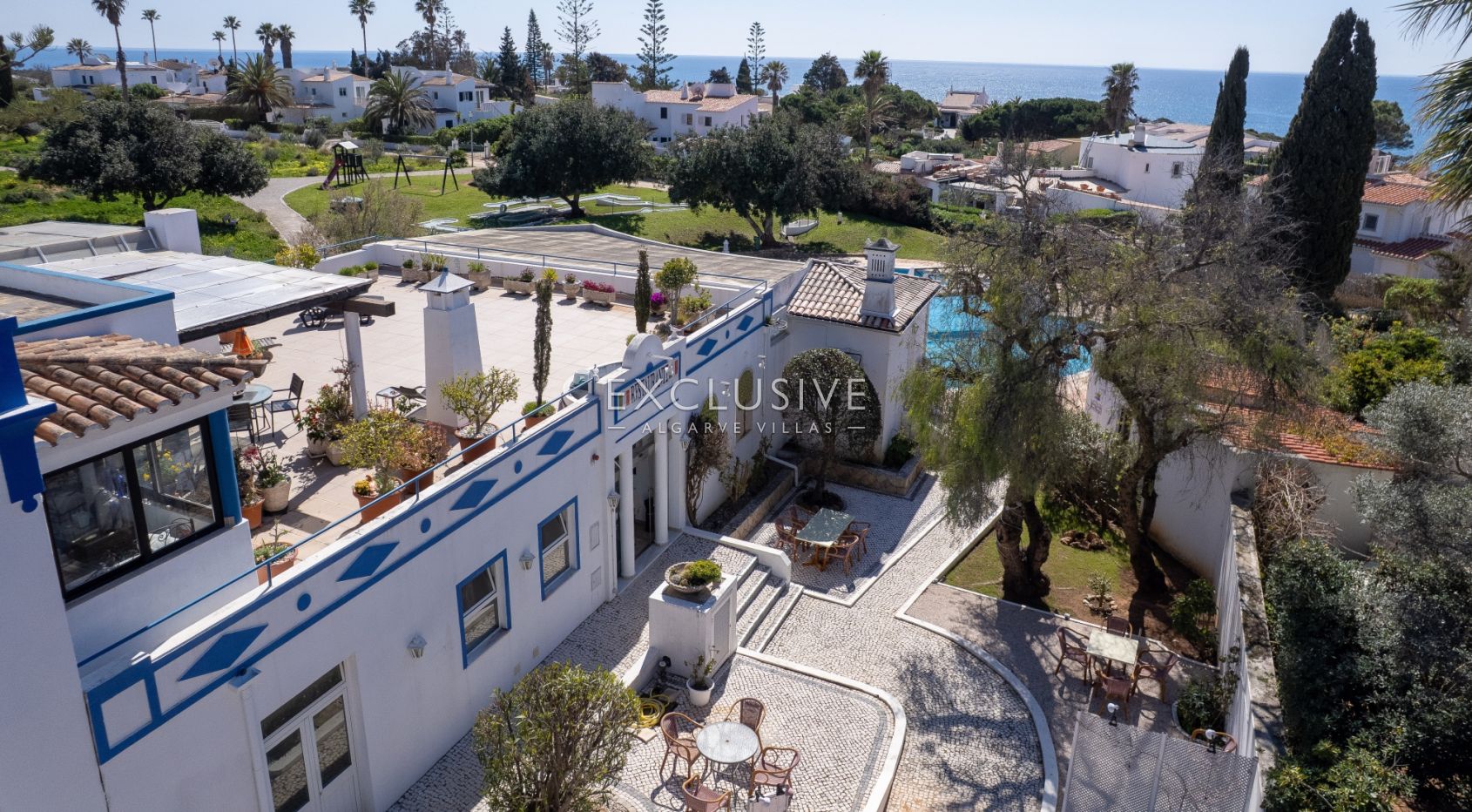 Restaurant mit Meerblick, Carvoeiro, Algarve