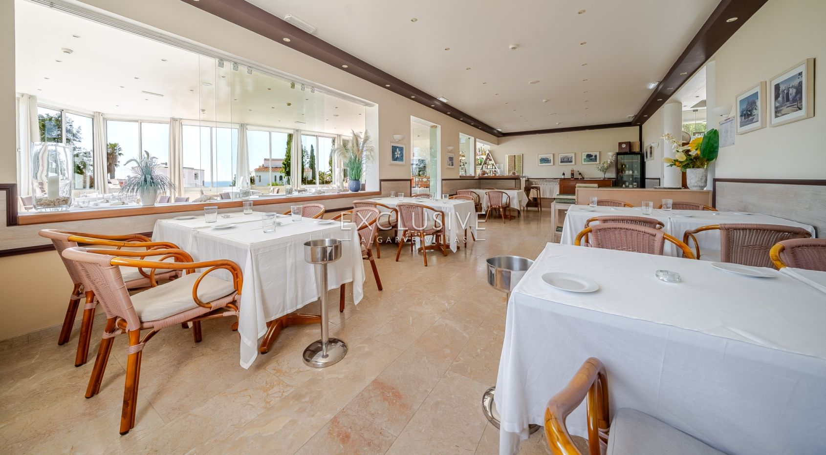 Restaurant mit Meerblick, Carvoeiro, Algarve