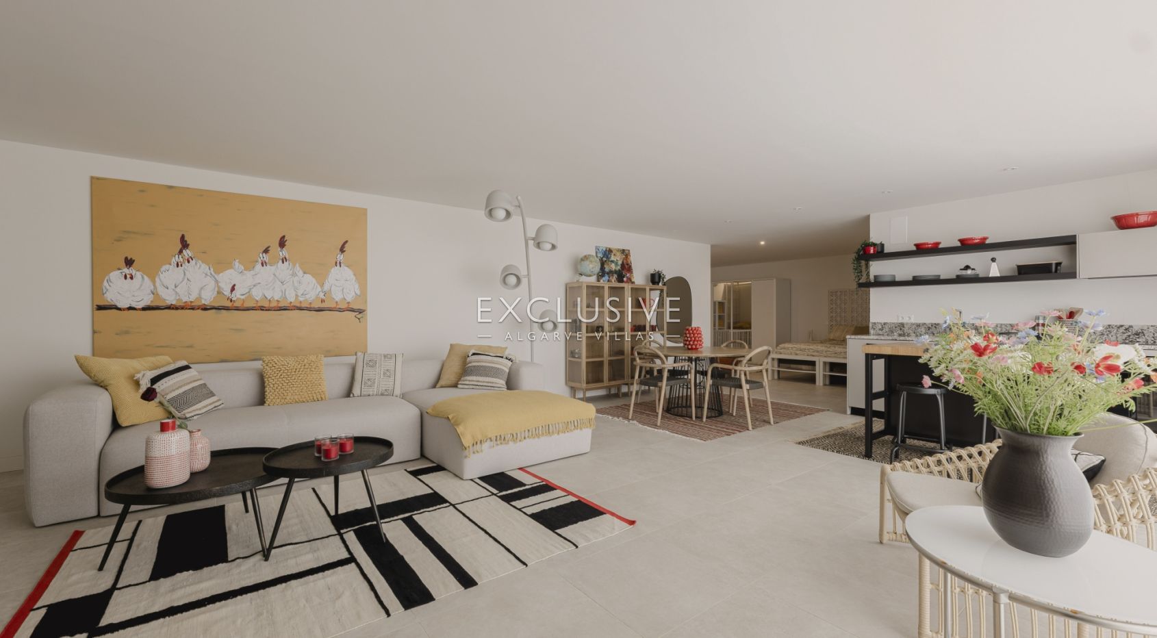 Luxuriöse, moderne Villa neben dem Golfplatz Palmares mit Panoramablick auf das Meer in